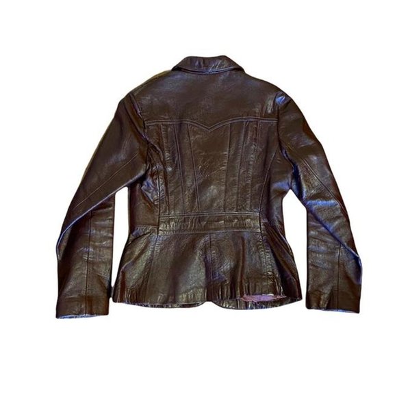 Vintage 70s Leather Blazer-style Jacket by El Venado | Made in Mexico - Picture 2 of 4